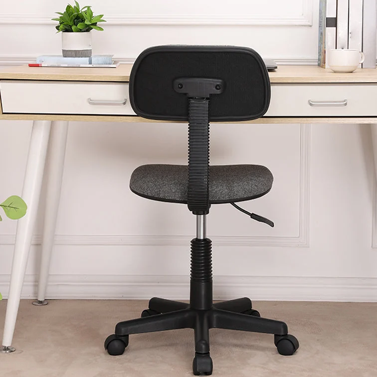 Chaise pivotante contemporaine à dossier bas, chaise de bureau sans accoudoirs à hauteur réglable Clearhalo