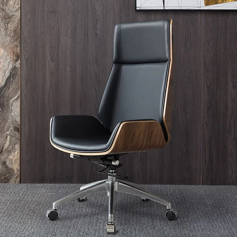 Chaise pivotante contemporaine à dossier haut, chaise de direction exécutive Clearhalo