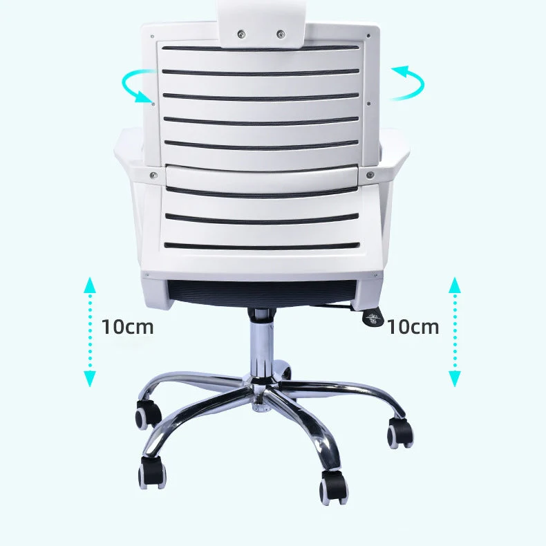 Chaise pivotante contemporaine Fauteuil de travail en microfibre avec roulettes Clearhalo