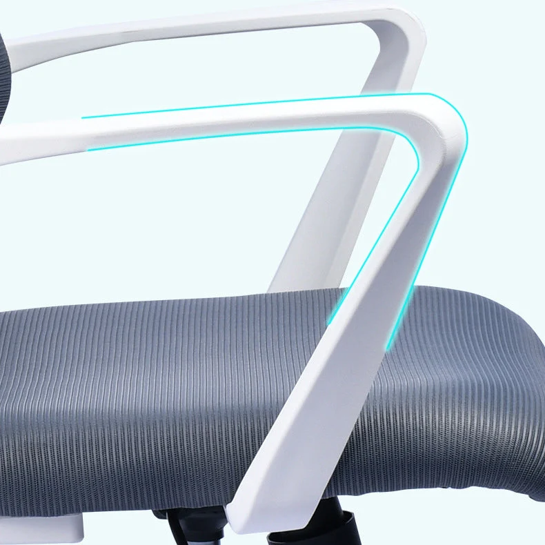 Chaise pivotante contemporaine Fauteuil de travail en microfibre avec roulettes Clearhalo