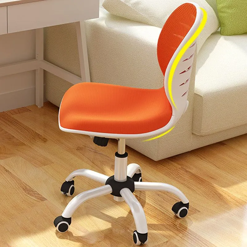 Chaise pivotante contemporaine à grille d'air respirable, bureau en microfibre, chaise à dossier moyen Clearhalo