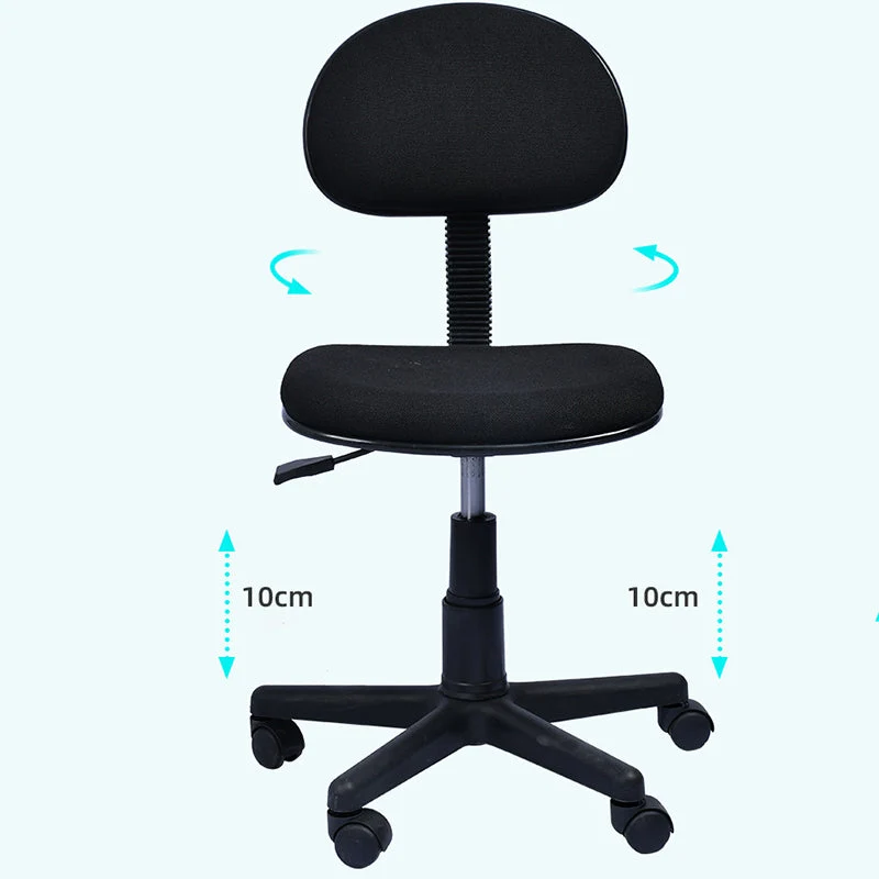 Chaise pivotante contemporaine en microfibre noire, chaise à dossier moyen Clearhalo