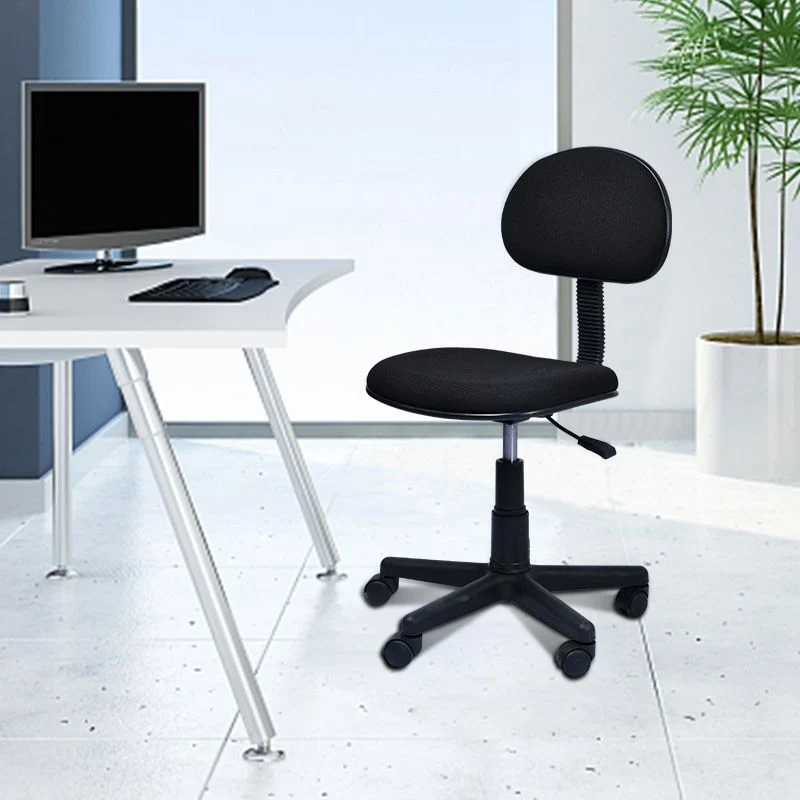 Chaise pivotante contemporaine en microfibre noire, chaise à dossier moyen Clearhalo