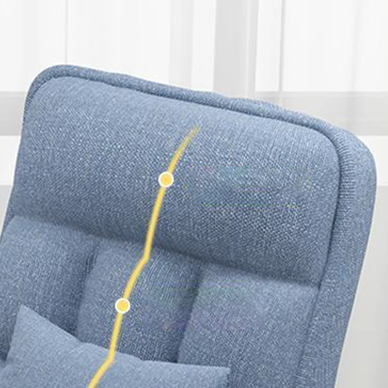 Chaise pivotante contemporaine en tissu à dossier haut avec accoudoirs fixes Clearhalo