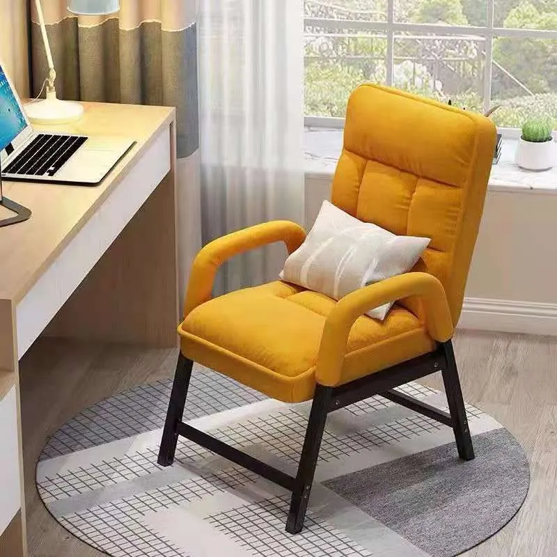 Chaise pivotante contemporaine en tissu à dossier haut avec accoudoirs fixes Clearhalo