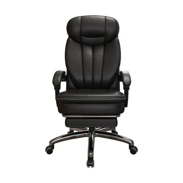 Chaise pivotante en cuir moderne, siège réglable en hauteur, chaise de bureau avec roulettes Clearhalo