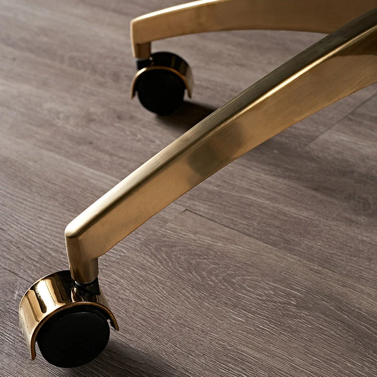 La chaise pivotante en cuir sans bras contemporaine roule la chaise de bureau réglable capitonnée Clearhalo