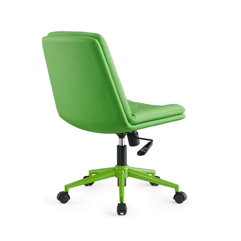 Chaise pivotante à dossier moyen, chaise de bureau moderne en similicuir avec capitonnage Clearhalo