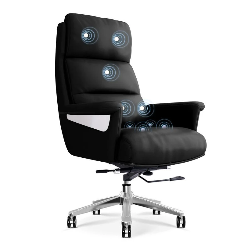 Chaise pivotante exécutive avec cadre en acier, chaise d'ordinateur moderne avec roulettes Clearhalo