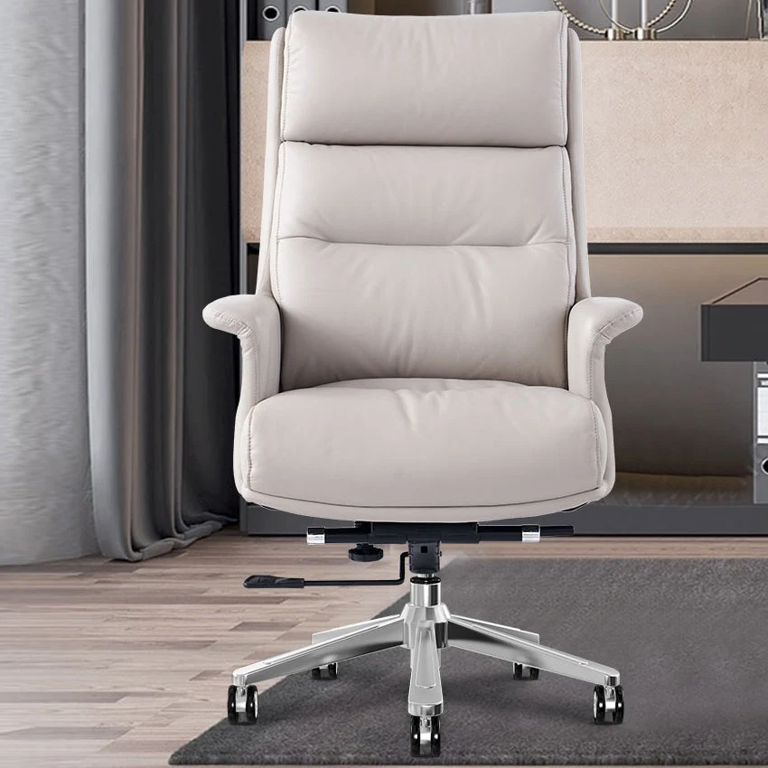 Chaise pivotante exécutive avec cadre en acier, chaise d'ordinateur moderne avec roulettes Clearhalo