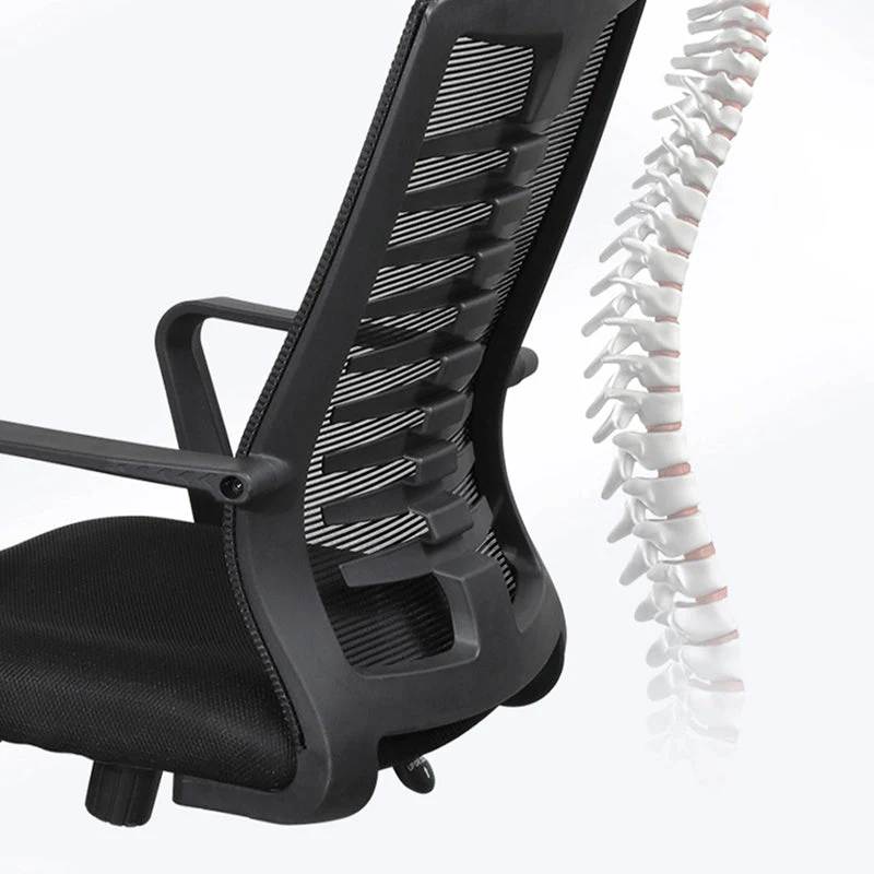 Chaise pivotante à glissière moderne, hauteur de siège réglable avec roulettes Clearhalo