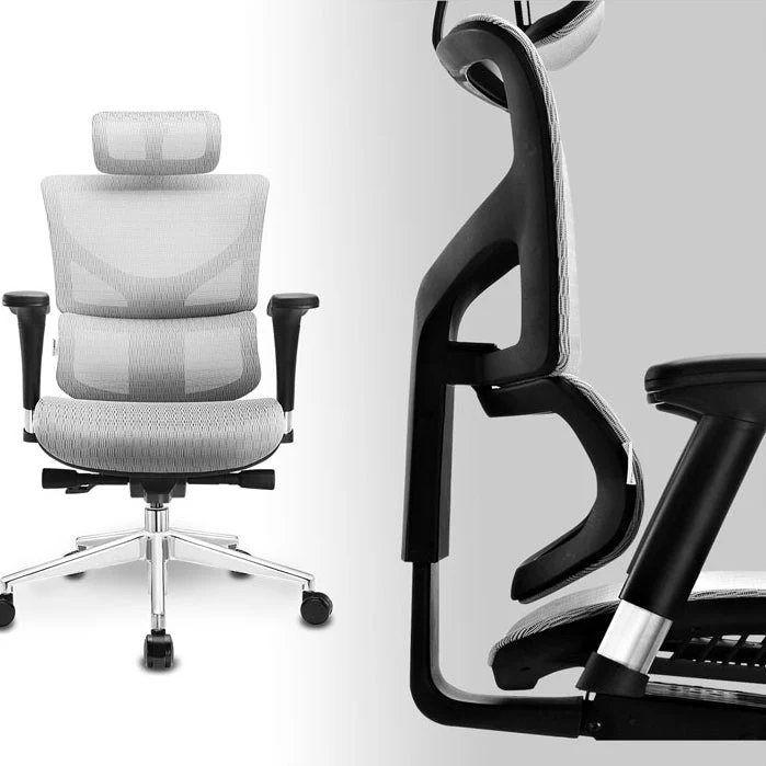 Chaise pivotante moderne à bras amovibles, siège réglable en hauteur, chaise de bureau avec roulettes Clearhalo