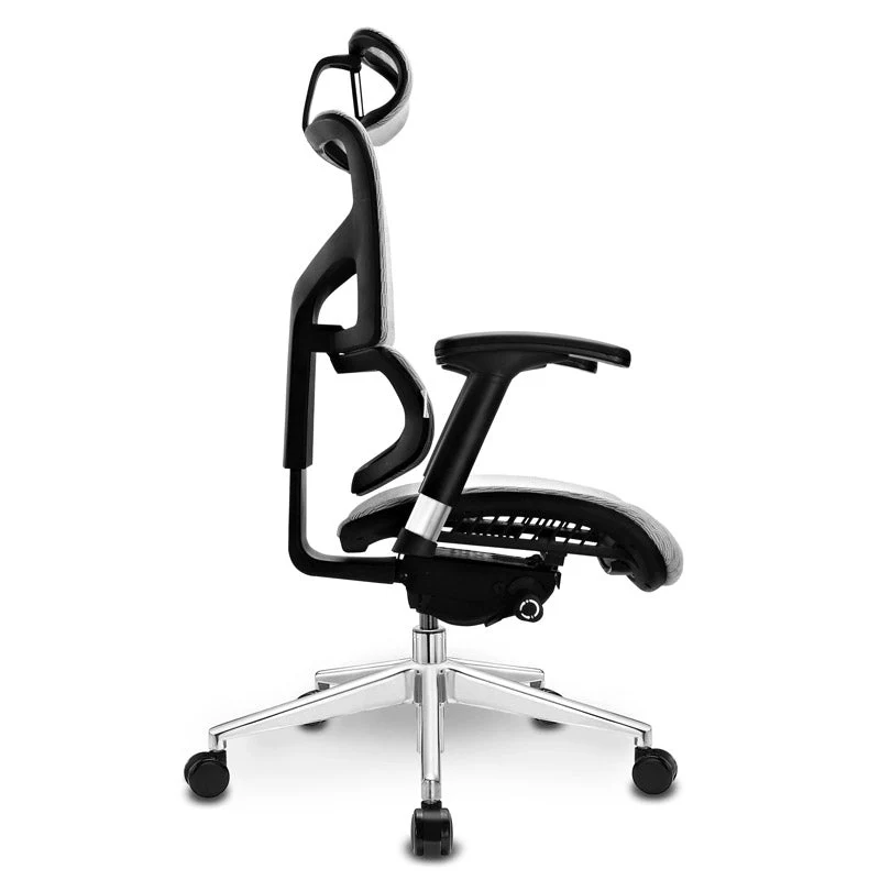 Chaise pivotante moderne à bras amovibles, siège réglable en hauteur, chaise de bureau avec roulettes Clearhalo