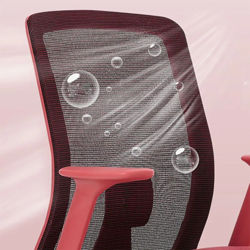 Chaise pivotante moderne à bras fixes, chaise de bureau à grille d'air respirante avec roulettes Clearhalo