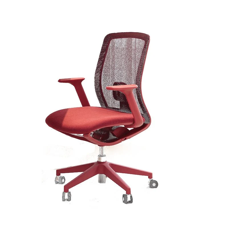 Chaise pivotante moderne à bras fixes, chaise de bureau à grille d'air respirante avec roulettes Clearhalo