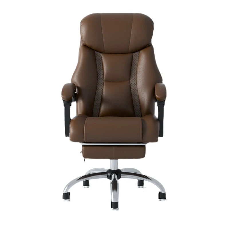 Chaise pivotante moderne en cuir, siège réglable en hauteur, chaise de bureau avec roulettes Clearhalo