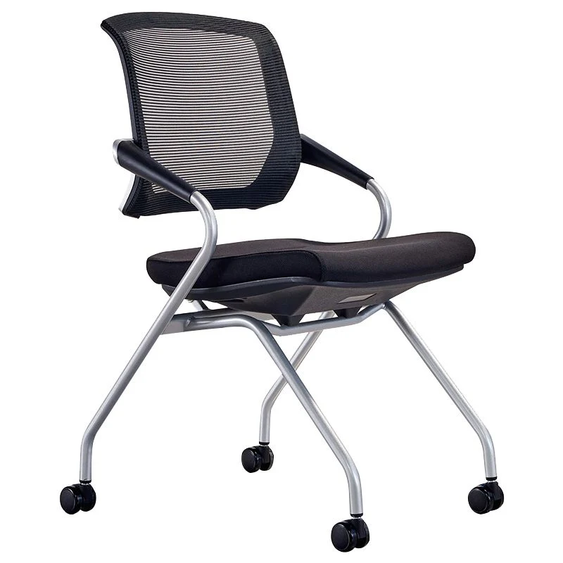 Chaise pivotante moderne à grille d'air respirante, chaise de bureau à dossier moyen en microfibre Clearhalo