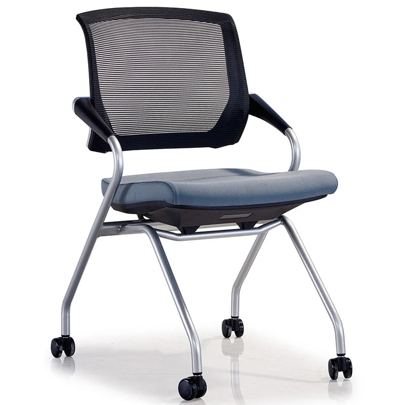 Chaise pivotante moderne à grille d'air respirante, chaise de bureau à dossier moyen en microfibre Clearhalo