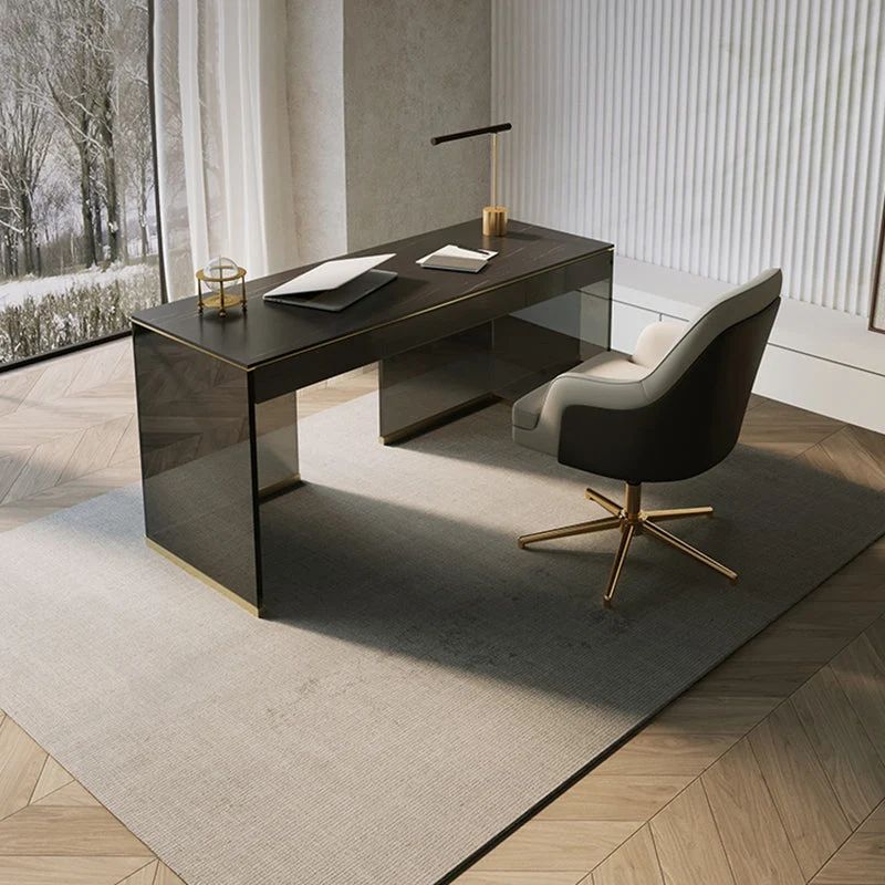 Chaise pivotante moderne, hauteur de siège réglable, sans bras, chaise de bureau Clearhalo