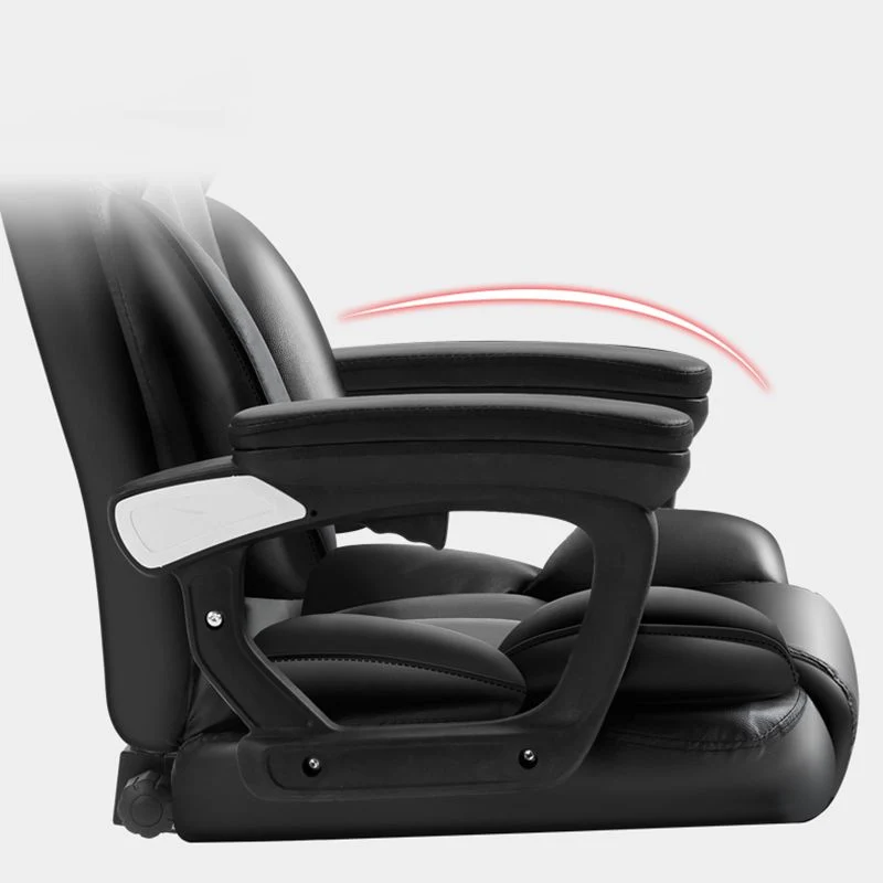 Chaise pivotante moderne, siège réglable en hauteur, chaise de bureau en simili cuir avec roulettes Clearhalo
