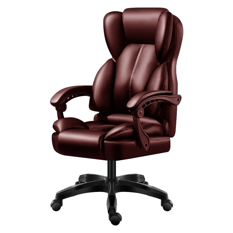 Chaise pivotante moderne, siège réglable en hauteur, chaise de bureau en simili cuir avec roulettes Clearhalo