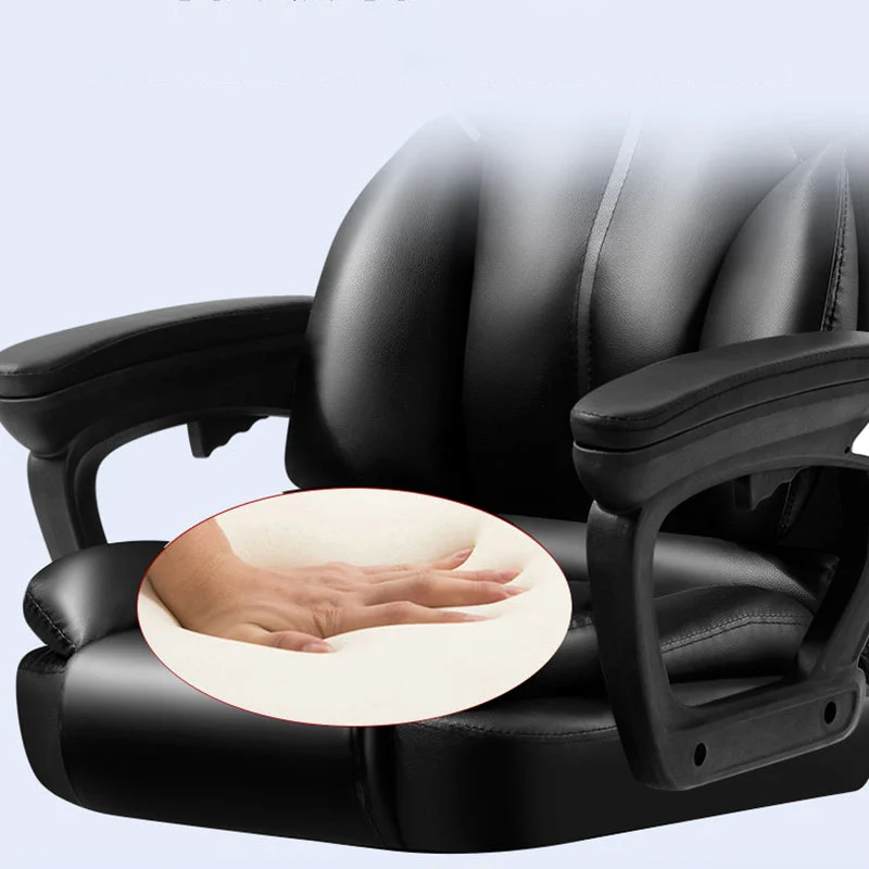 Chaise pivotante moderne, siège réglable en hauteur, chaise de bureau en simili cuir avec roulettes Clearhalo
