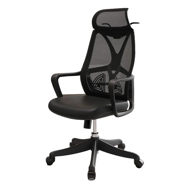 Chaise pivotante moderne, siège réglable en hauteur, bras fixes, chaise de bureau avec roulettes Clearhalo