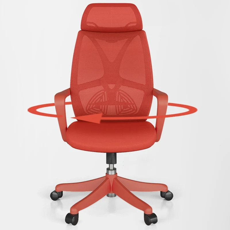 Chaise pivotante moderne, siège réglable en hauteur, bras fixes, chaise de bureau avec roulettes Clearhalo