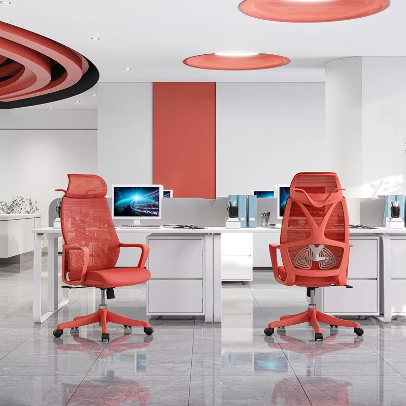 Chaise pivotante moderne, siège réglable en hauteur, bras fixes, chaise de bureau avec roulettes Clearhalo
