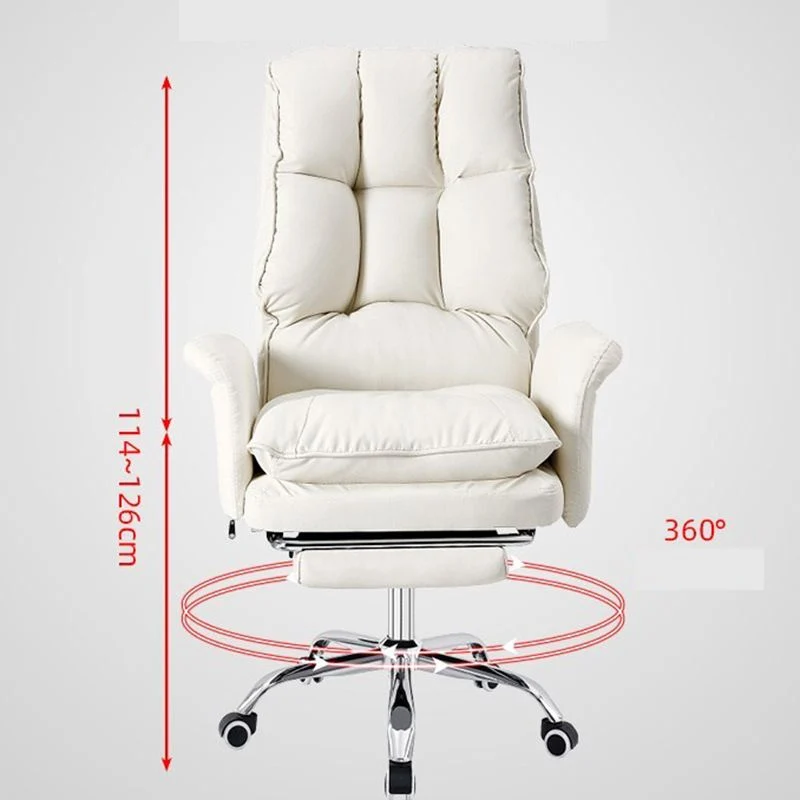 Chaise rembourrée ergonomique d'ordinateur moderne, chaise de bureau réglable en hauteur pour le bureau Clearhalo