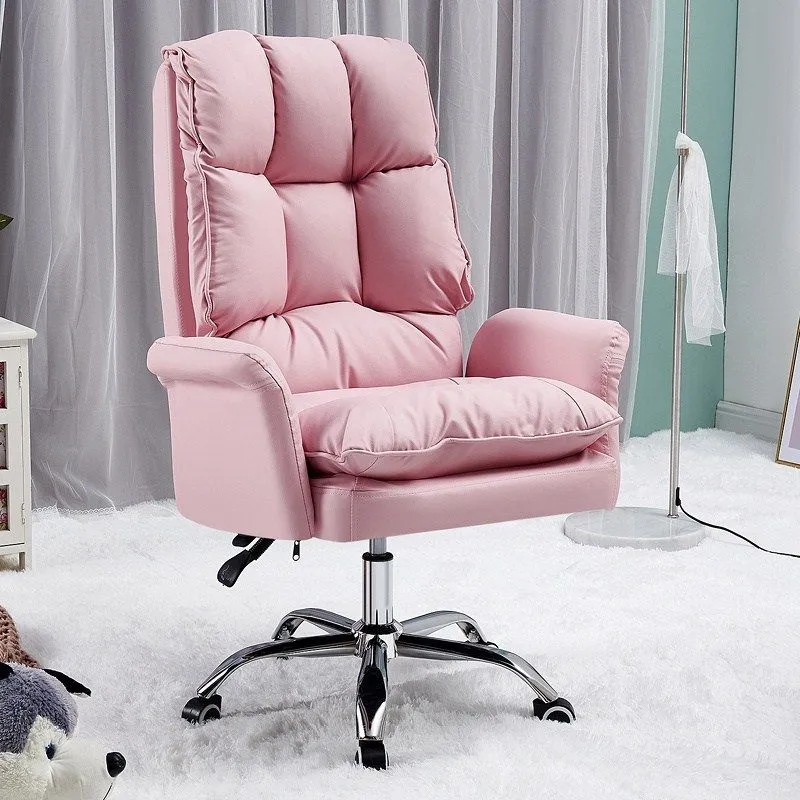 Chaise rembourrée ergonomique d'ordinateur moderne, chaise de bureau réglable en hauteur pour le bureau Clearhalo