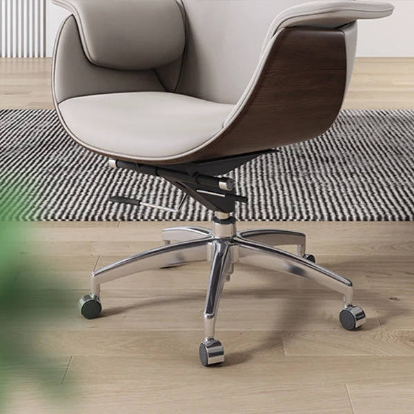 Chaise rembourrée moderne et contemporaine Chaise de travail en cuir à dossier haut Clearhalo