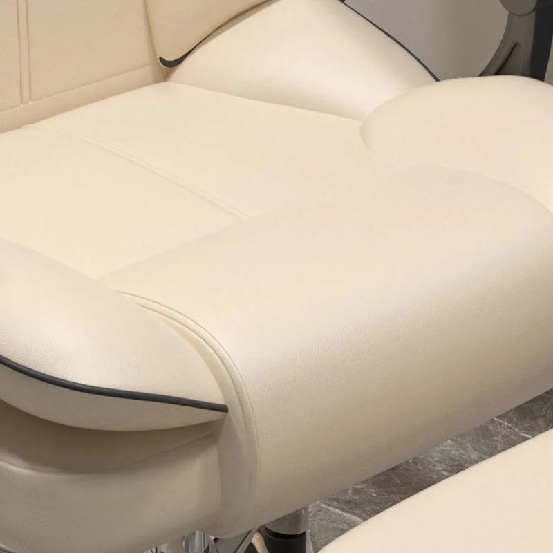 Chaise en simili cuir chaise moderne à accoudoirs rembourrés à dossier haut avec roues Clearhalo