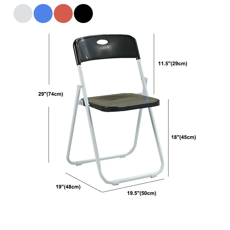 Chaise de travail en acier moderne, chaise de bureau rembourrée sans bras en plastique Clearhalo