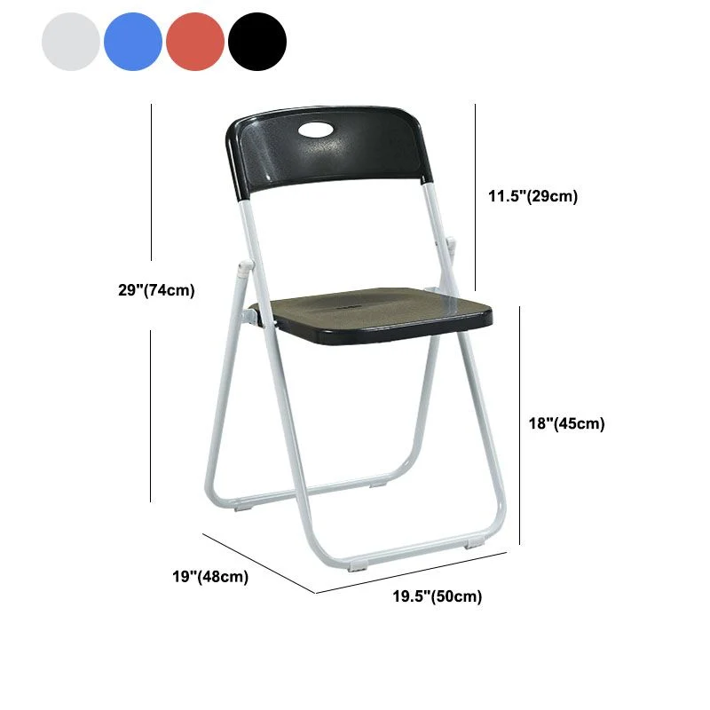 Chaise de travail en acier moderne, chaise de bureau rembourrée sans bras en plastique Clearhalo
