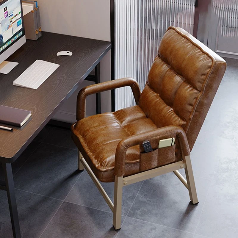 Chaise de travail avec accoudoirs rembourrés, chaise de bureau à domicile de style moderne Clearhalo