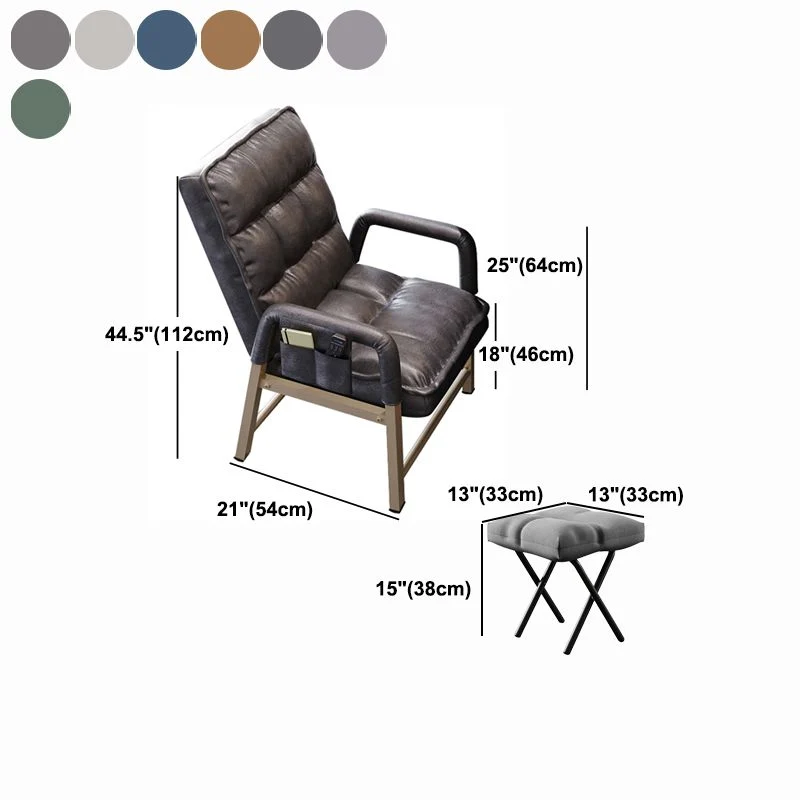 Chaise de travail avec accoudoirs rembourrés, chaise de bureau à domicile de style moderne Clearhalo