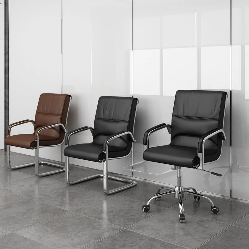 Chaise de travail de base en métal de chaise de bureau à dossier moyen/haut moderne pour le bureau Clearhalo
