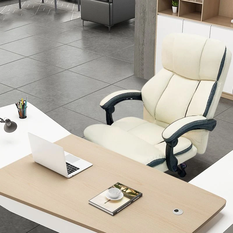 Chaise de travail à bras réglable, chaise de bureau à domicile moderne à dossier haut Clearhalo