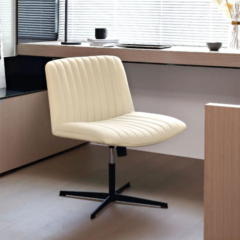Chaise de travail contemporaine sans bras, chaise de conférence sans roues pour le bureau Clearhalo