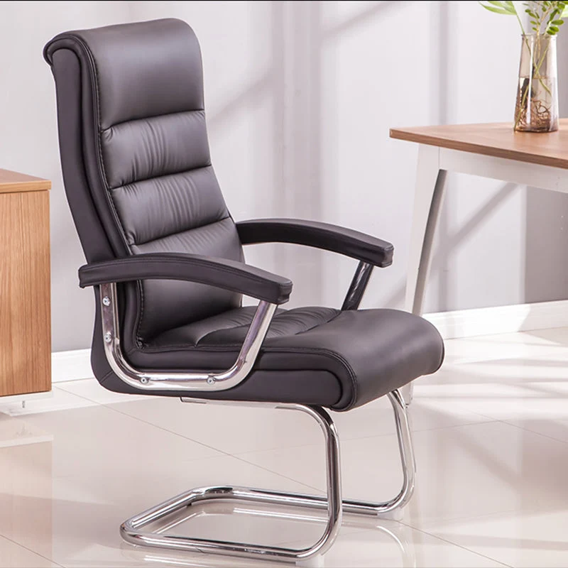 Chaise de travail contemporaine à structure métallique avec chaise d'ordinateur ergonomique à dossier haut Clearhalo