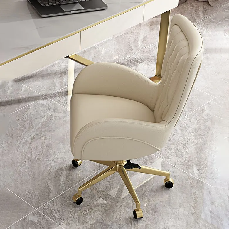 Chaise de travail en cuir moderne, chaise de bureau réglable en hauteur pour le bureau Clearhalo