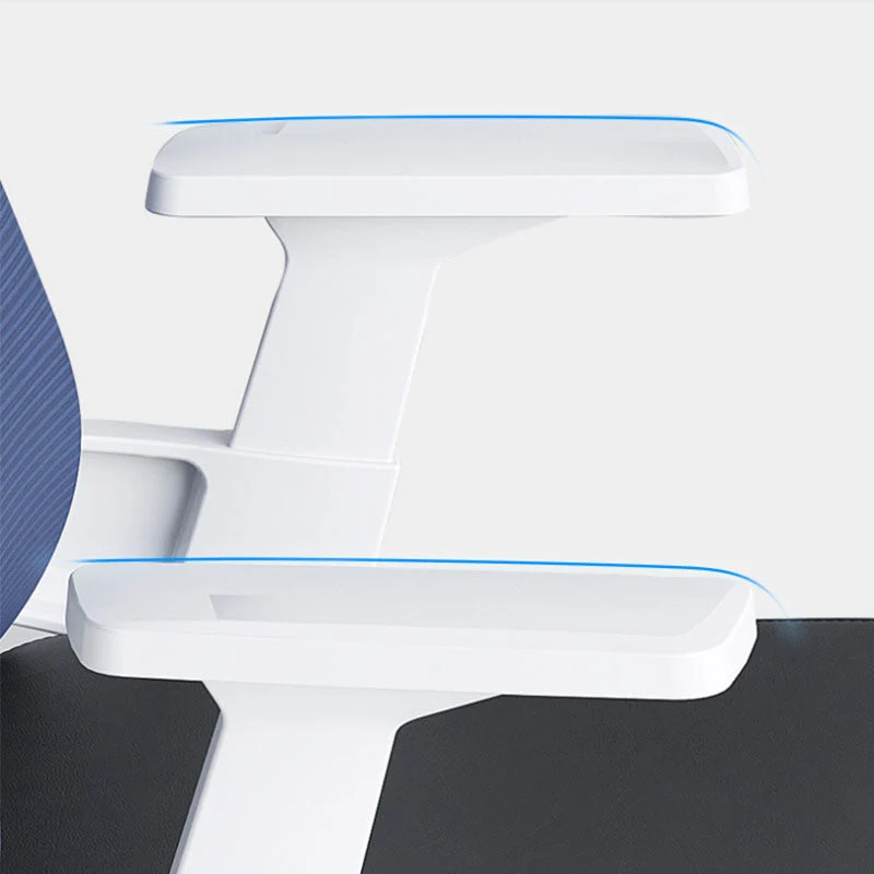 Chaise de travail à dossier haut, chaise de bureau à accoudoirs réglables en maille avec roulettes Clearhalo