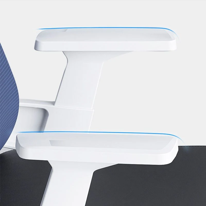 Chaise de travail à dossier haut, chaise de bureau à accoudoirs réglables en maille avec roulettes Clearhalo