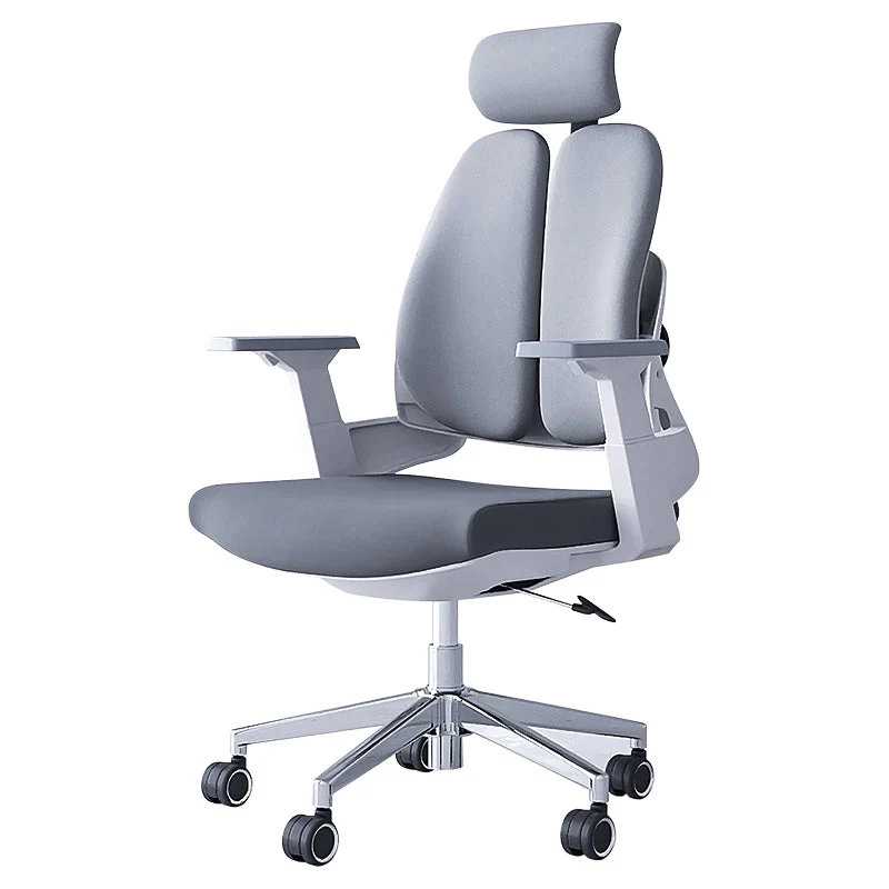 Chaise de travail à dossier haut, chaise de bureau à bras réglable en maille avec appui-tête Clearhalo