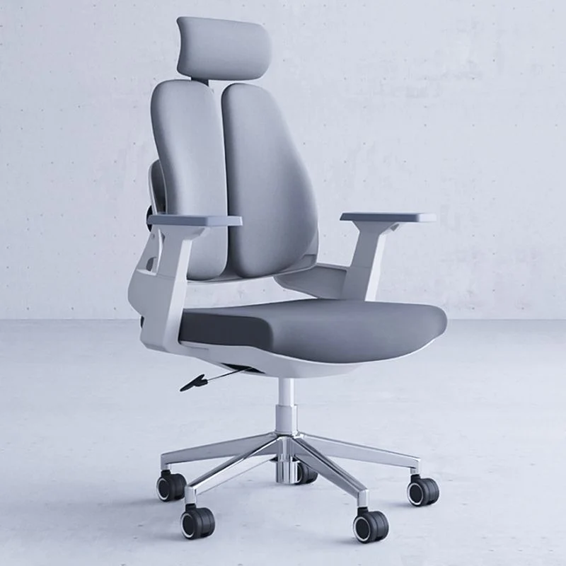 Chaise de travail à dossier haut, chaise de bureau à bras réglable en maille avec appui-tête Clearhalo