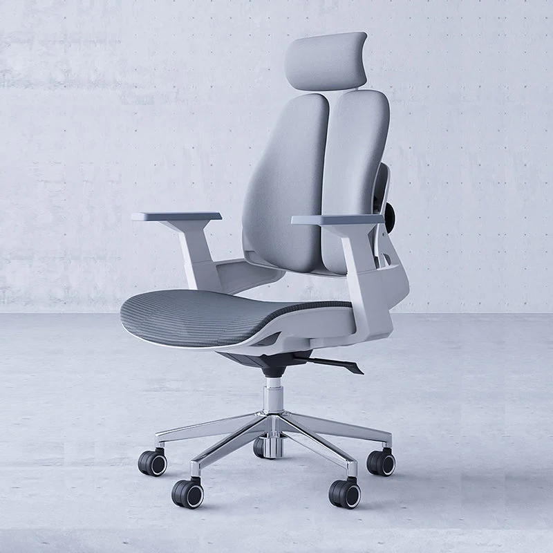 Chaise de travail à dossier haut, chaise de bureau à bras réglable en maille avec appui-tête Clearhalo