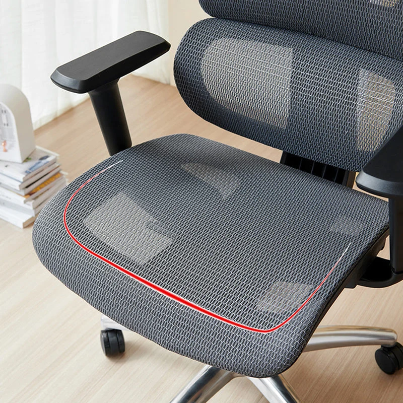 Chaise de travail ergonomique contemporaine à dossier haut, chaise de bureau à hauteur réglable Clearhalo