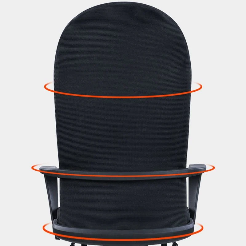 Chaise de travail ergonomique à dossier haut, chaise de bureau à bras fixes de style moderne Clearhalo
