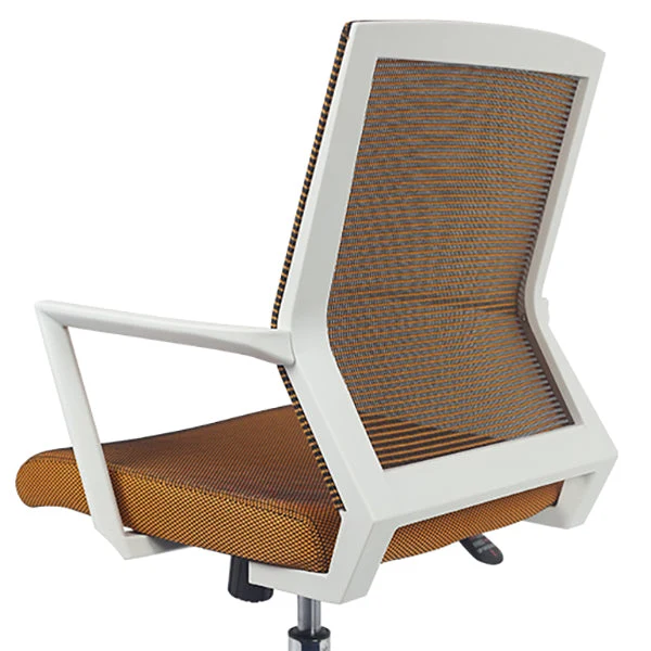 Chaise de travail ergonomique moderne en maille, chaise pivotante à bras fixes pour bureau Clearhalo